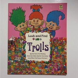 4/$20 Vintage Look and Find Trolls Book 1992